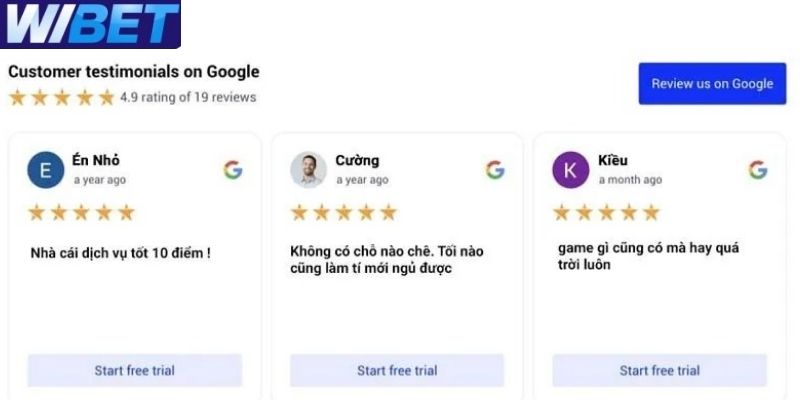 Đánh giá của người chơi về nhà cái cá cược WIBET