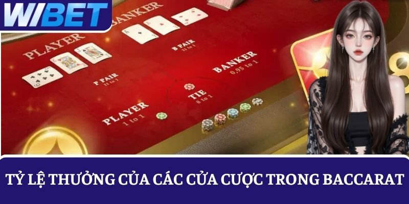 Cập nhật chi tiết về tỷ lệ thưởng của các cửa cược trong Baccarat