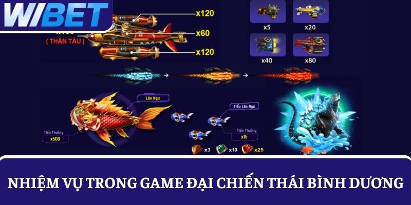 Làm nhiệm vụ trong game để nhận thưởng săn cá hấp dẫn